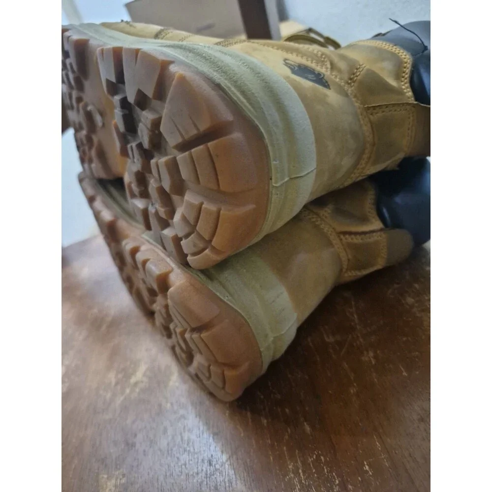 Herman Survivors Grizzly Steel Toe Boots Men's Size 11W Tan Leather MNHS49DP001